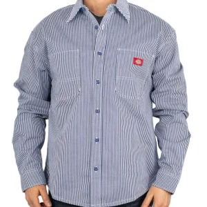 Dickies - Skjorta Randig - Hickory Work - Indigo Blå
