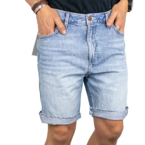 Wrangler - Jeansshorts - Avklippta Cowboy Dawn - Blå