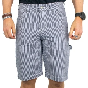 Dickies - Shorts Randiga - Hickory 11" Carpenter - Blå/Vit