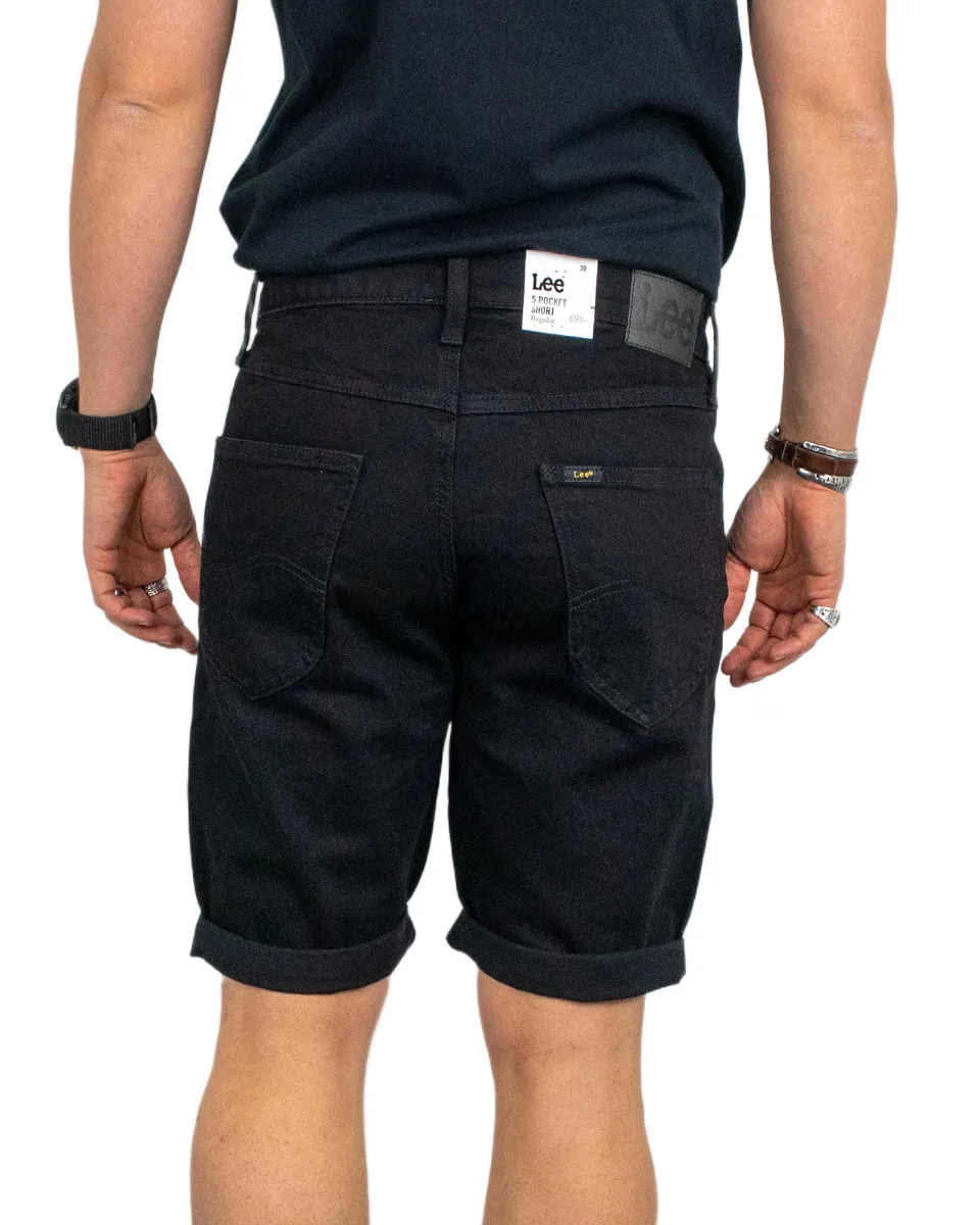 Lee - Jeansshorts - Clean 5 Pocket - Svart - Bild 4