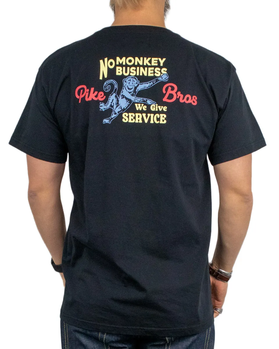 Pike Brothers - T-Shirt - No Monkey Business - Svart