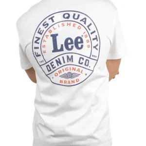 Lee - T-Shirt - Regular Stamp - Vit