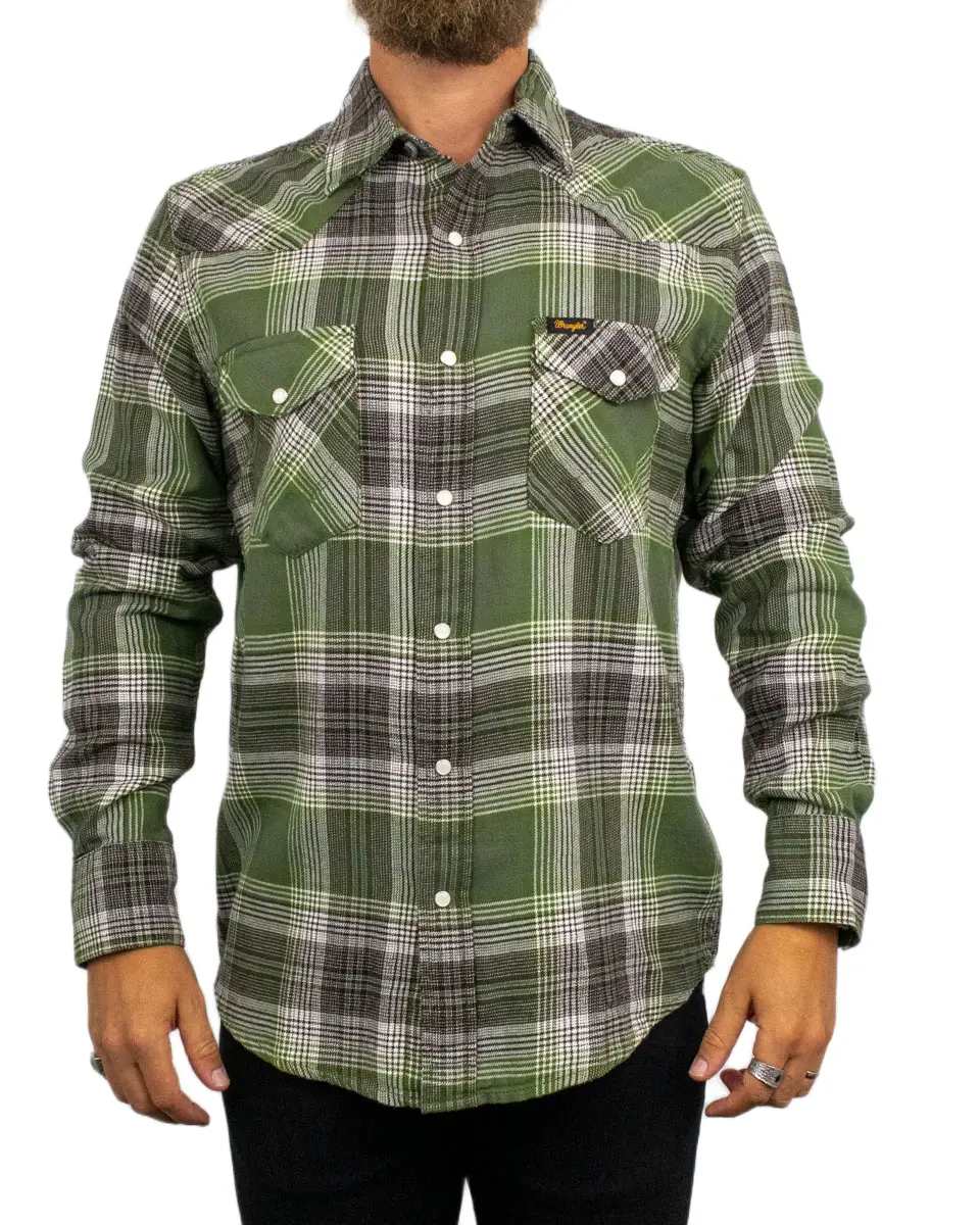 Wrangler - Skjorta - Western Shirt Pesto - Grön - Bild 3