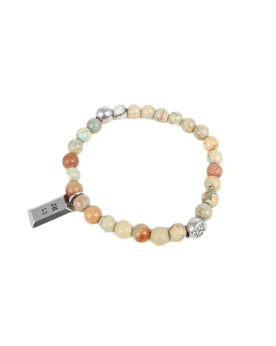 Jernhest - Armband - Holger Bead - Khaki / Beige