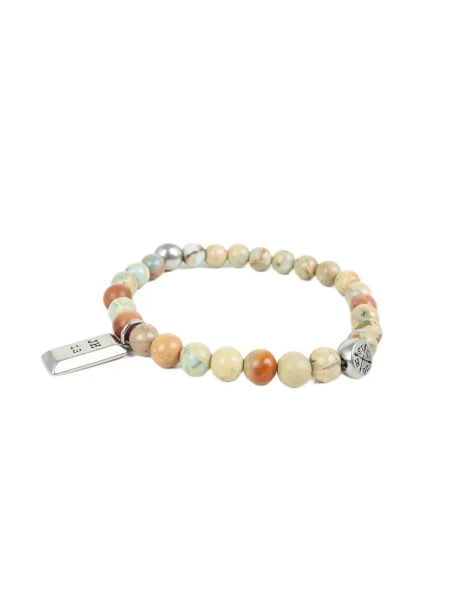 Jernhest - Armband - Holger Bead - Khaki / Beige - Bild 3