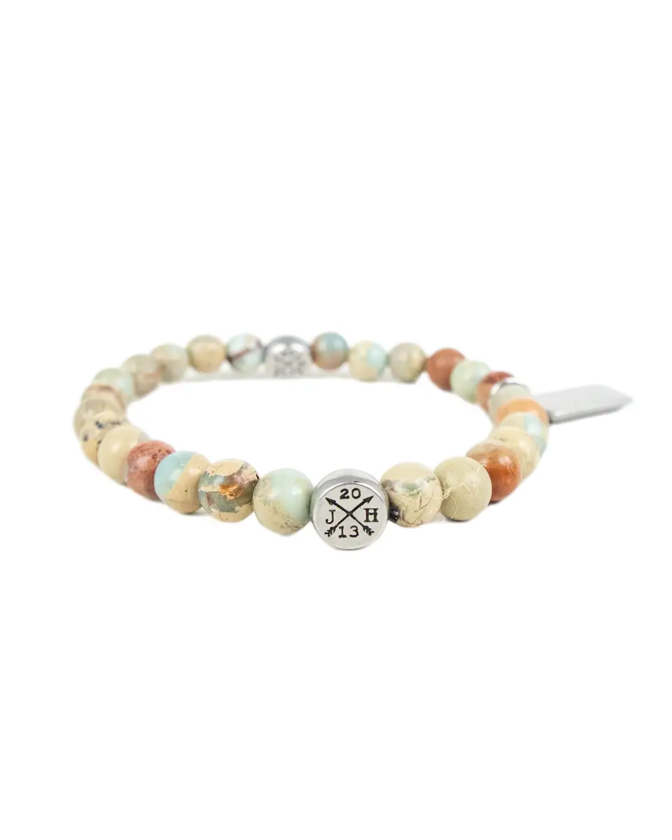 Jernhest - Armband - Holger Bead - Khaki / Beige - Bild 4