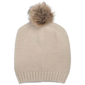 Stickad Mössa – Boy (6-12 mån, Sand)