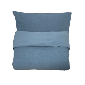 Påslakan Little Wave Spjälsäng Blue