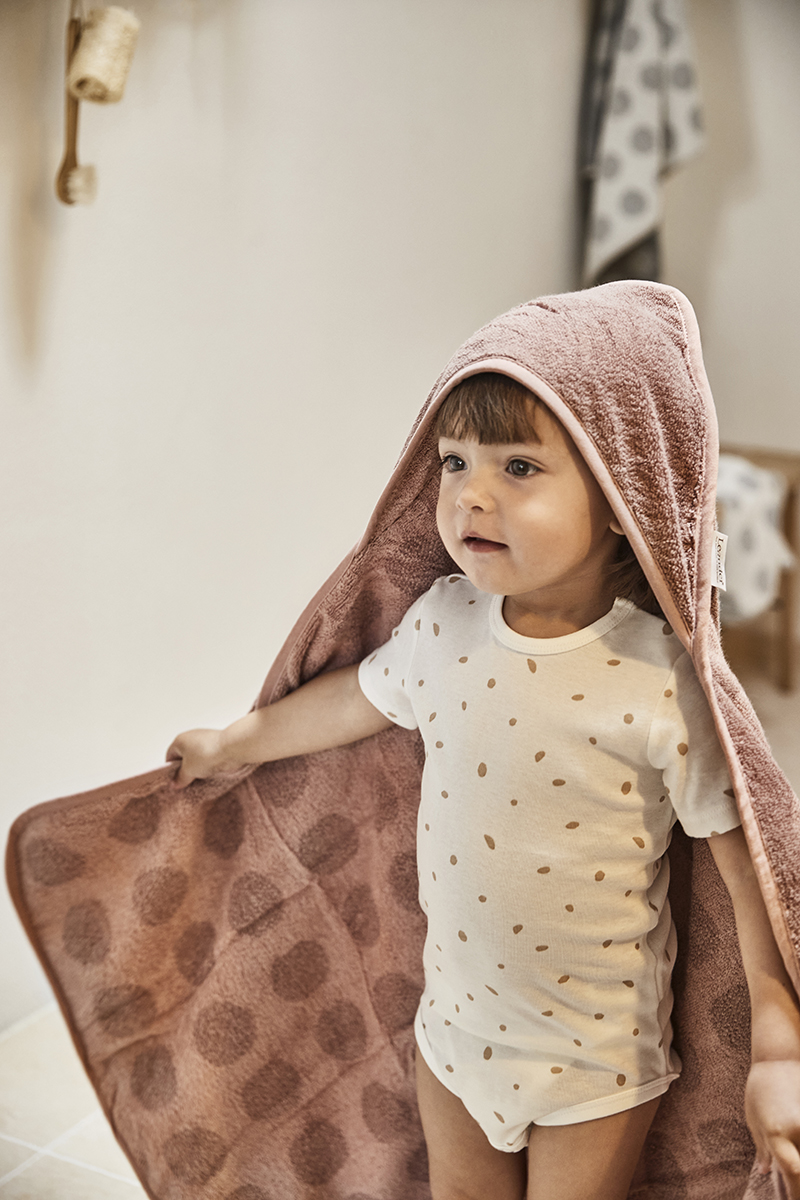 Babyhandduk Hoodie Ekologisk Dots - Bild 4