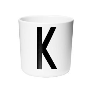Mugg Ecozen Bokstav K Melamin Vit 7 cm