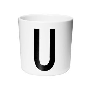Mugg Ecozen Bokstav U Melamin Vit 7 cm